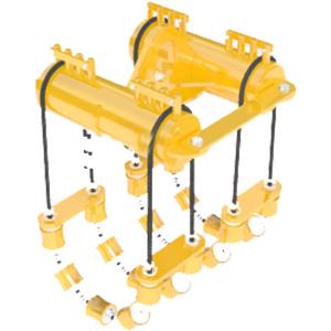 Pipeline Construction Pipe Roller Cradle For 305mm-610mm Lifting Devices