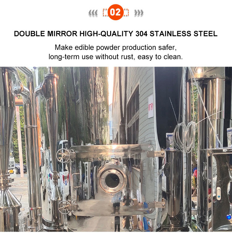 Higher Efficiency Centrifugal Spray Dryer Milk Powder Stainless Steel 28kw