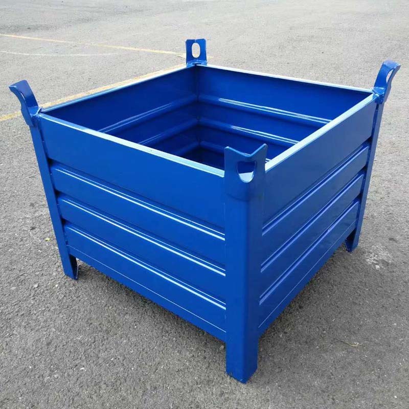 Durable Galvanized Steel Wire Mesh Container Stackable Box Metal Storage