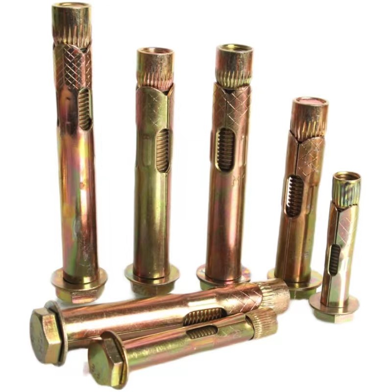 Stainless Steel Free sample zinc yellow hex head sleeve anchor bolt screws