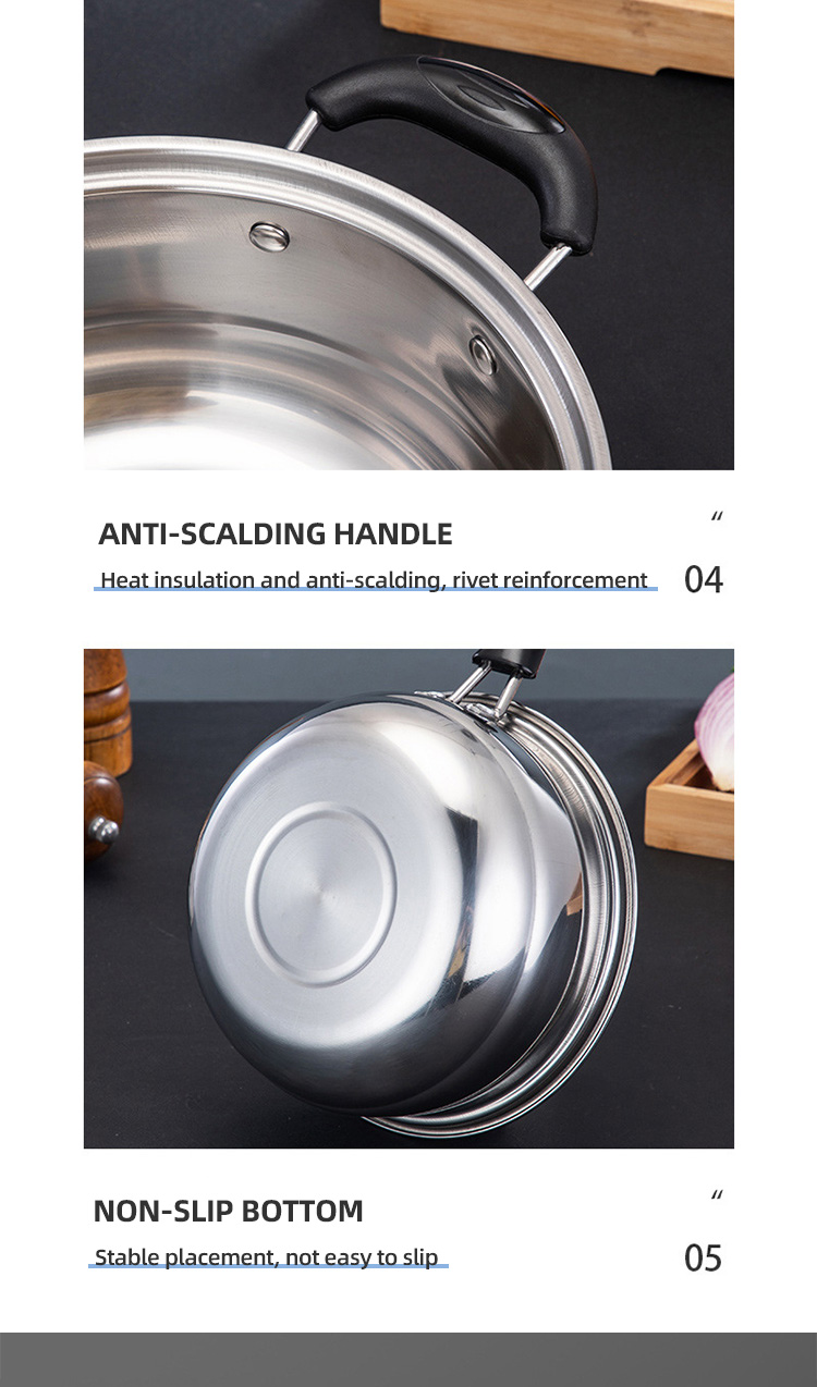Cheap Price Cookware Set Induction Silver Pot Set Stainless Steel Cookware Set 5pcs Cooking Pot And Pans