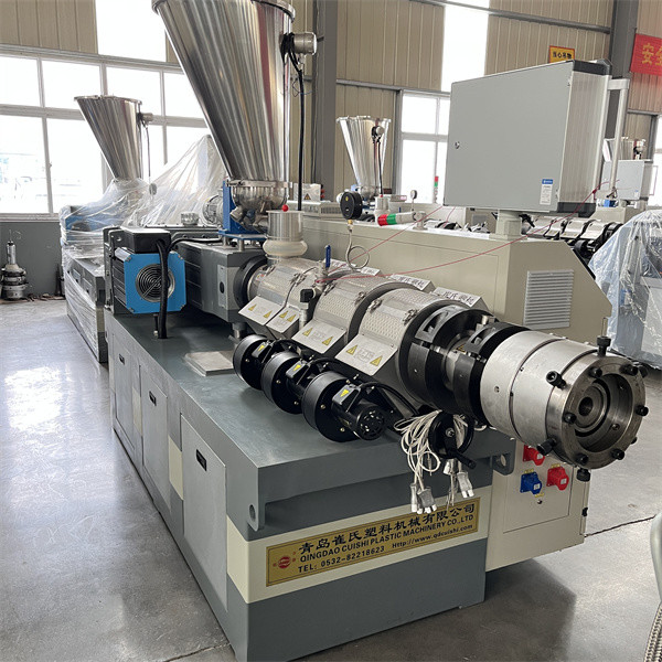 SJSZ80/156 Plastic Twin Screw Co Rotating Extruder PVC Pipe Extrusion Line