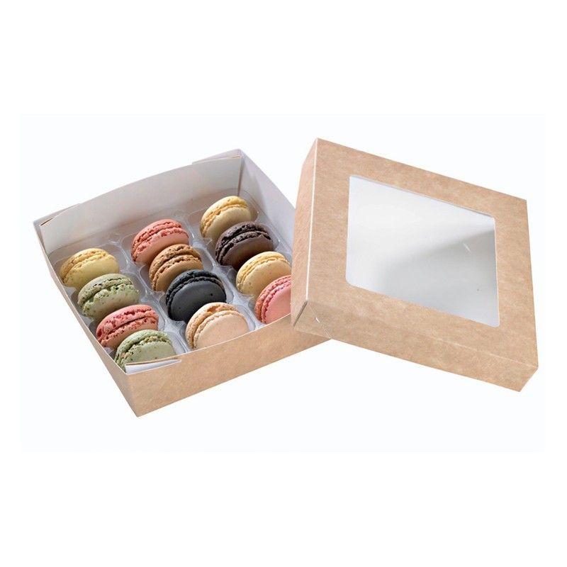 new design red macaron paper box can catch everyone's eyes easily