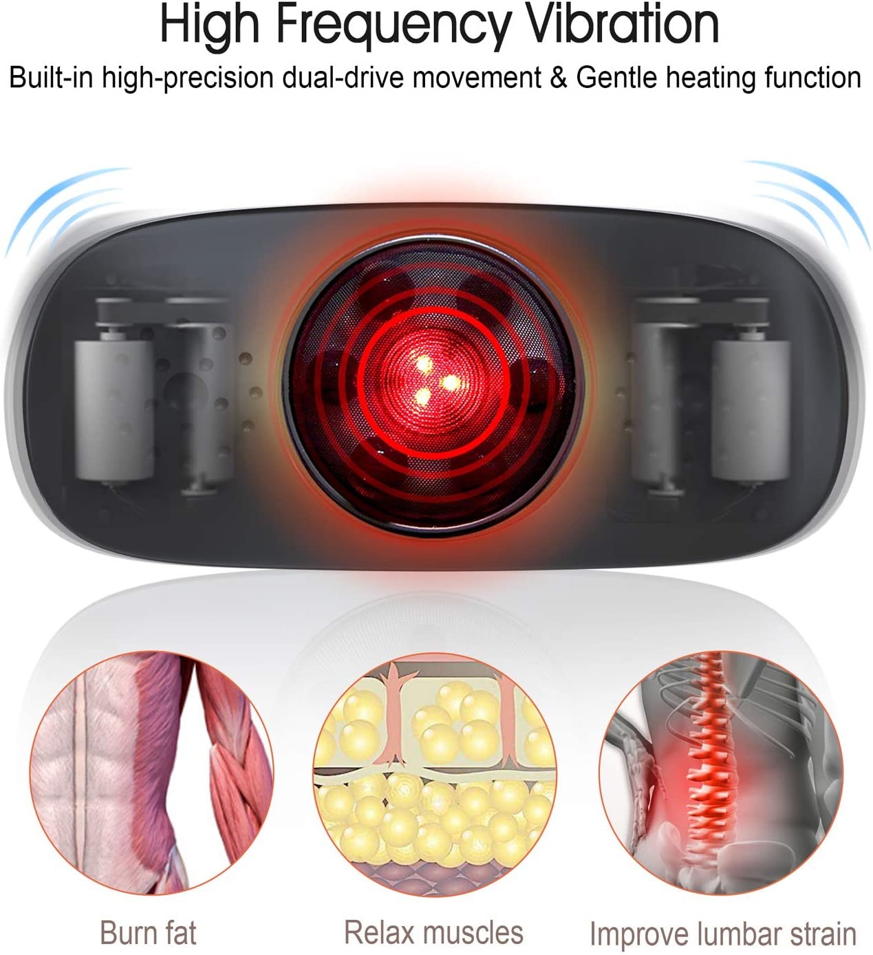 Rechargeable Belly Slimming Belt Weight Lose Waist Slimming 6000rpm/Min