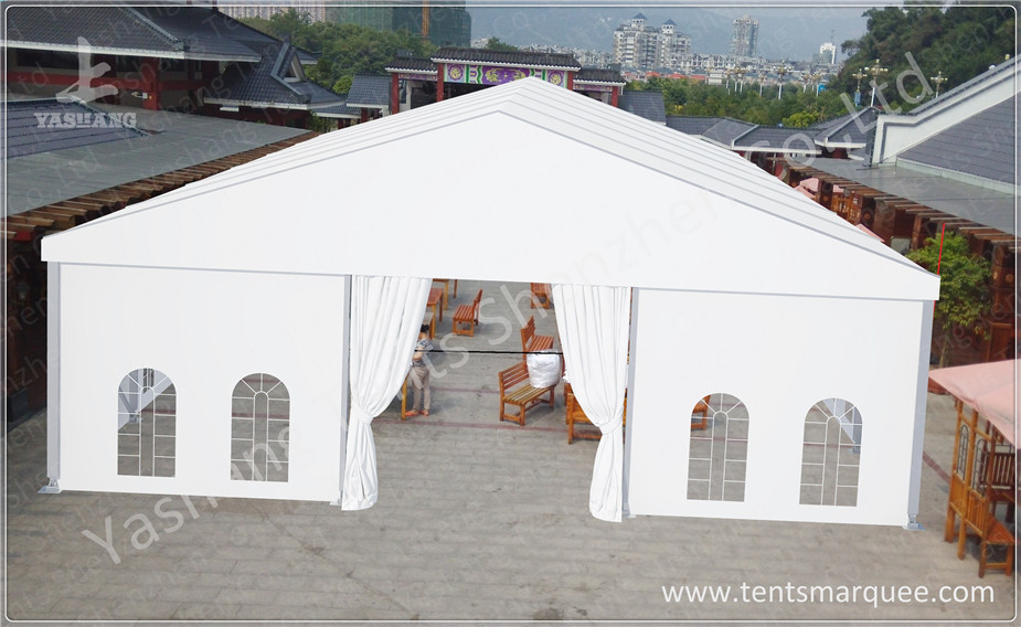 Custom L-shaped Industrial Aluminium Frame Tents Workshop With Sandwich Wall
