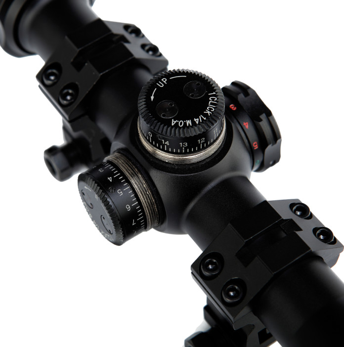 1/4 MOA Windage 4x Tactical Rifle Scope Elevation Adjustments