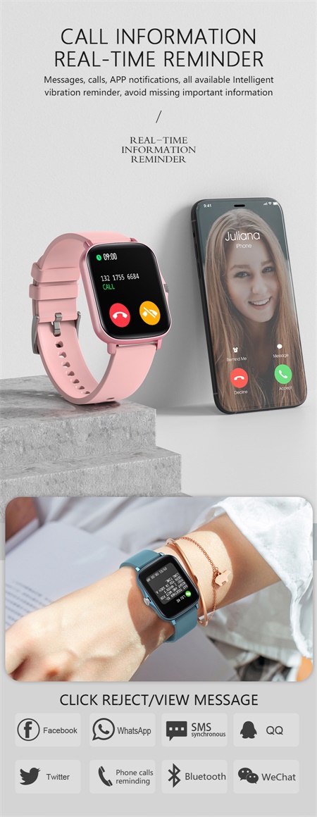 Y20 smart Watch Health Sports 1.69 Inches Electronic Wristbands Exercise Bracelet