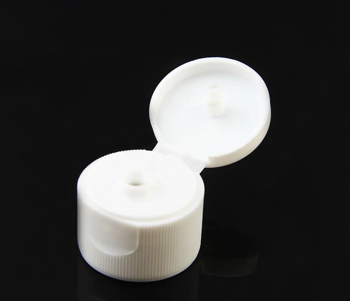Silk Screen Printing Plastic Flip Top Caps Smooth Surface Hot Stamping For Liquid Soap