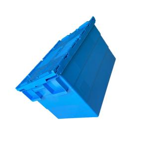 China HDPE Stackable 600x400 Packing Industrial Logistic Box Blue Recyclable Plastic on sale