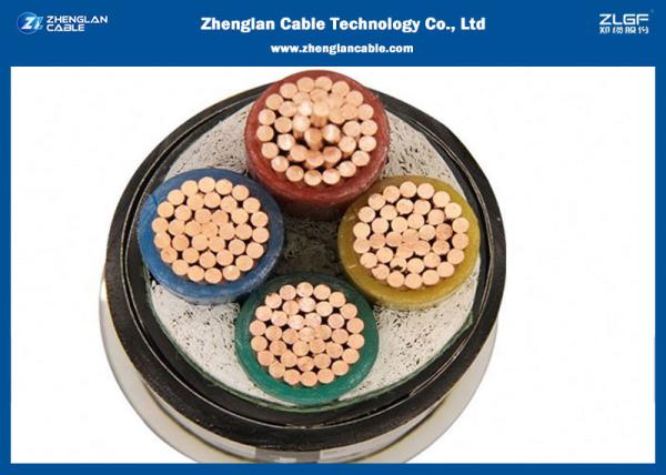 Low Voltage 4 Core Armoured Cable , Outdoor Armoured Electrical Cable 0.6/1KV