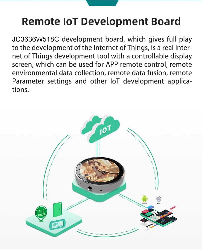 JC3636W518C 5V TFT HMI Display Module with 60° View Angle and Lightweight Design