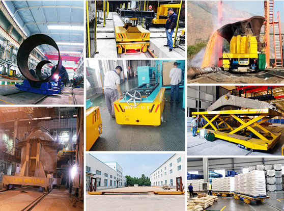 Motorized Steel Ladle Transfer Cart Anti Heat Heavy Duty For Steel Plant