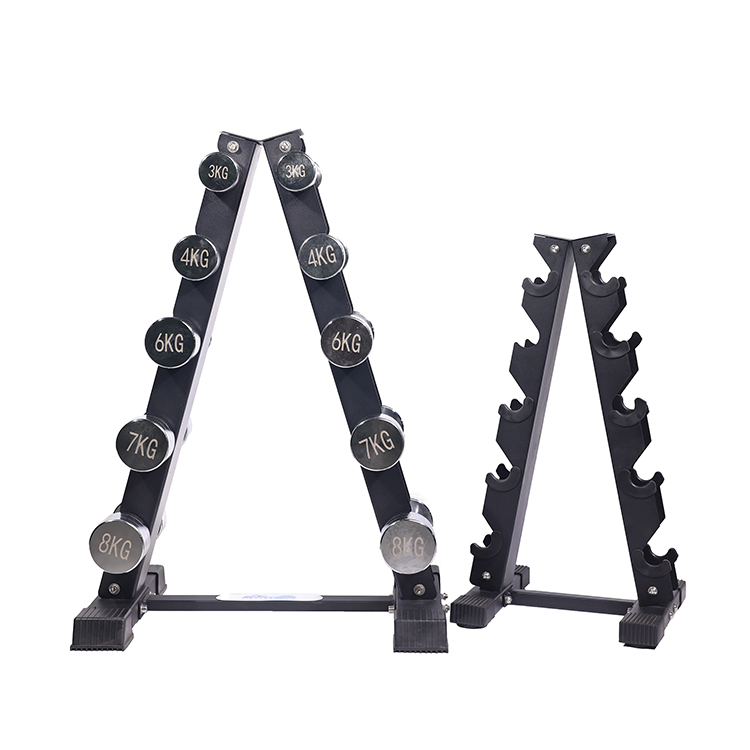 Wholesale Portable Dumbbell Rack for Home Gym Steel Rubber Stand with Power Feature Weight Lifting Exercise Equipment Storage