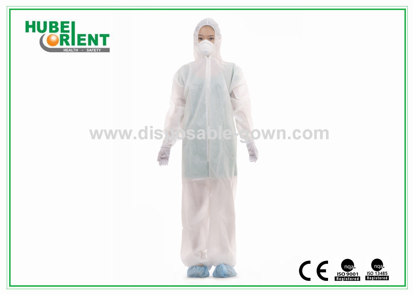 Hooded Disposable SMS PP PE Nonwoven Coverall For Decorating