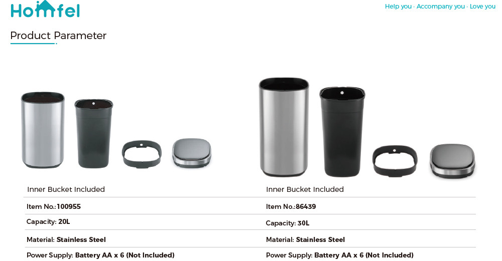 Touchless Intelligent Smart Sensor Bin Trash Can Stainless Steel Sustainable Household