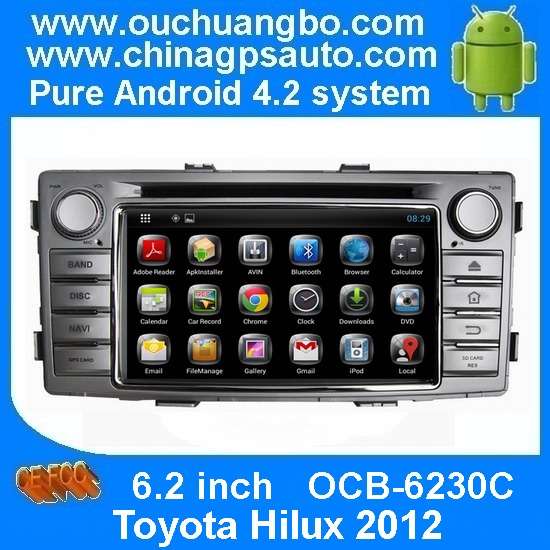 Ouchuangbo Auto Radio Head Unit DVD Player for Toyota Hilux 2012 Android 4.2 GPS iPod USB TV OCB-6230C