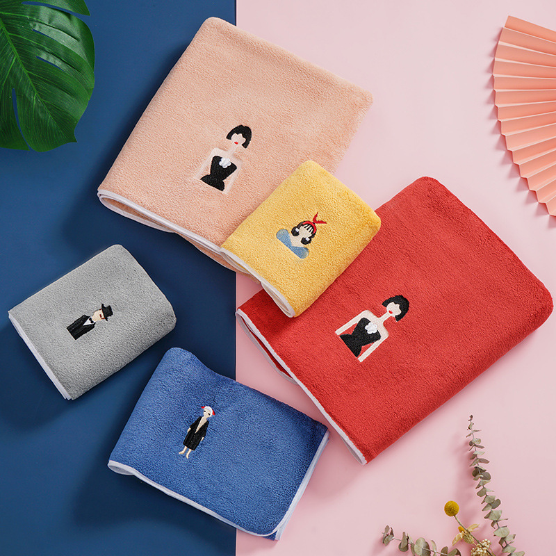Microfiber Material Option Luxury Customize Logo Embroidery Hotel Bath Towel Gift Set