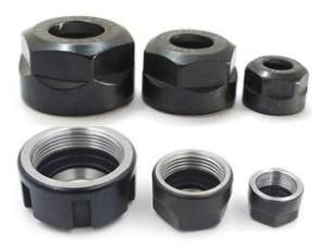 ER Nut Precision Collet Chuck Flat Six Angle Rod Shaped Internal Threaded Hole