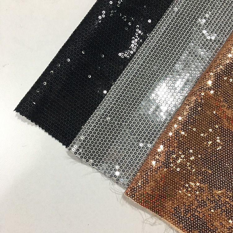 Customizable Glitter Sequin Fabric , Glitter Material Fabric High Brightness