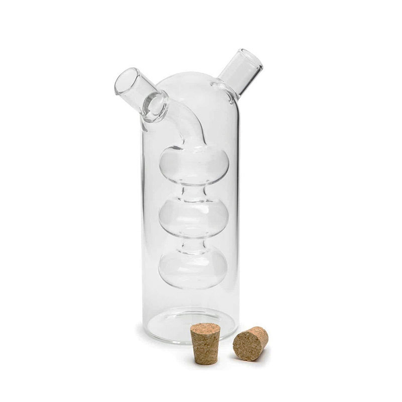 Double Hole Separation Borosilicate Glass Olive Oil Bottle