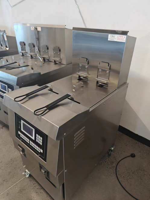 Auto Lift&Down One Pot Two Baskets Gas Heating Chips Open Deep Fryer