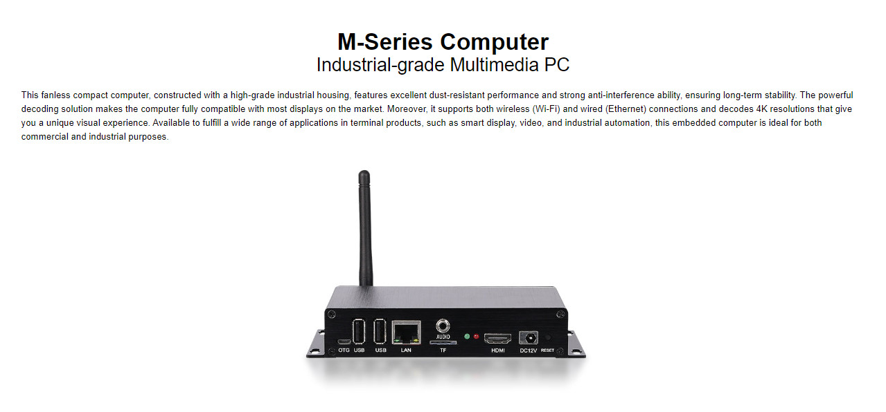 M-Series (M100/ M200/ M300) Multimedia PC 156*89*28mm Indicator Light Remote Control/ Standby
