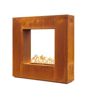  72 Inch Free-Standing Patio Heater Corten Steel Natural Gas Burner Fireplace Manufactures