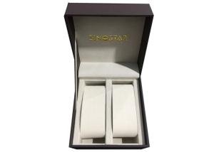  Brown Paper Wrapped Watch Holder Box , High End Style Single Watch Gift Boxes Manufactures