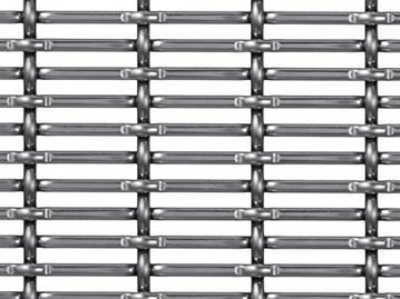 Crimped wire mesh with one 2.0mm warp wire.