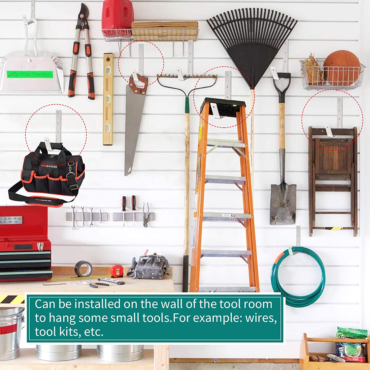 Industrial Hardware Utility Hooks for Multifunction Bunk Bed Ladder and Garage Storage
