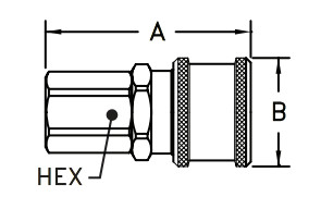 1/4'' Nominal Quick Connect Couplings In Acetylene Female Quick Release Coupling