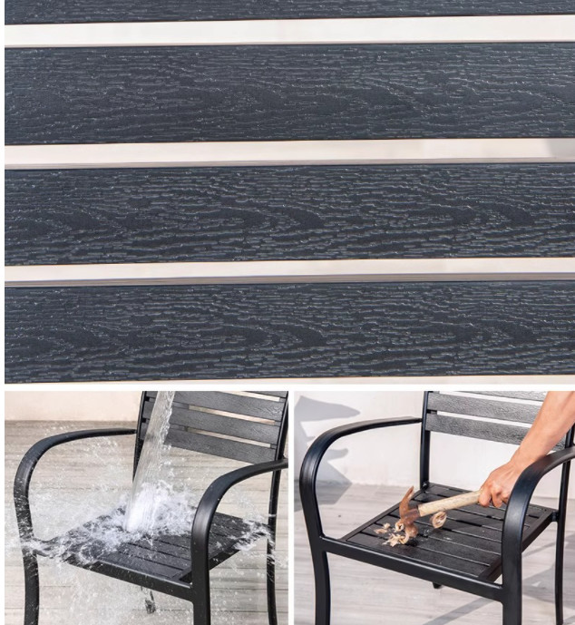 Modern Cafe Shop Garden Waterproof Sillas De Comedor Metal Armrest Cast Aluminium Chairs Indoor Outdoor Patio Furniture