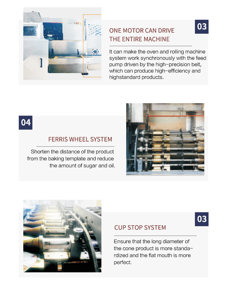 Automatic Cone And Egg Roll Production Line , 61 Cast Iron Baking Templates, Durable And Wear-Resistant.