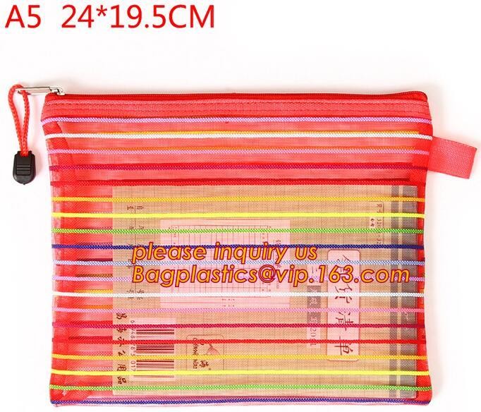 pvc Zip lockkk document file bag,Three-dimensional PVC Document Bag File Zipper Bag with Front Label Pocket bagplastics pac