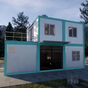 Extended Foldable Prefab Container Homes_40ft Folding Living Container Cabin