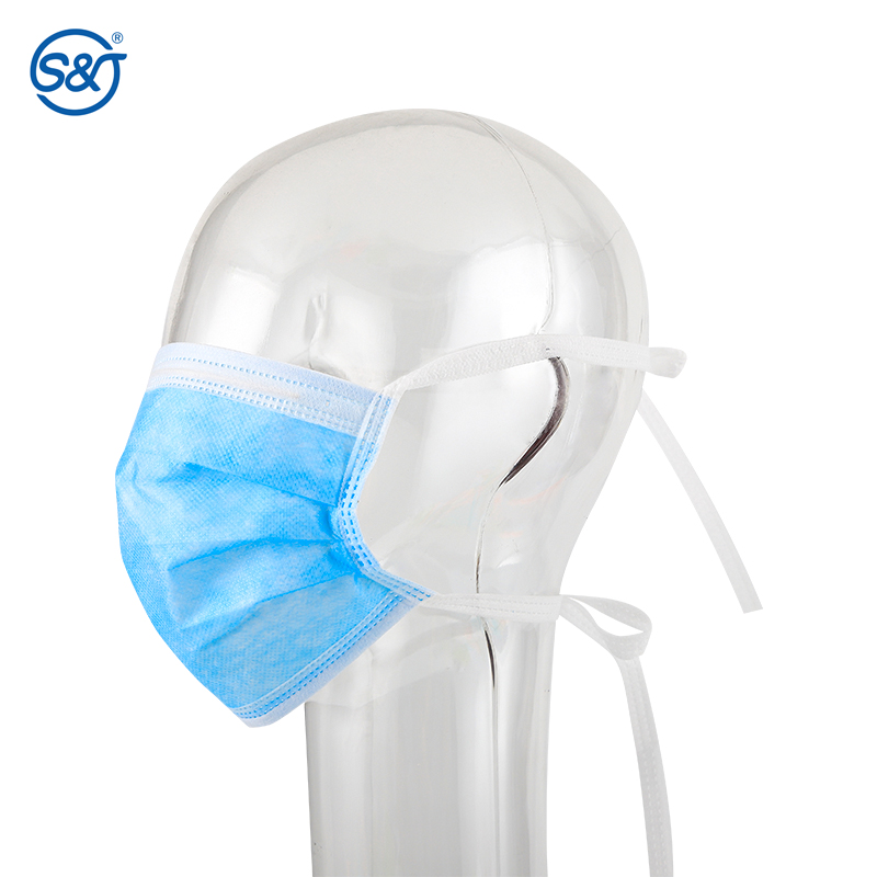 3-ply Protective Disposable Surgical Face Mask Medical Tie on Head Straps Daily Use Hospital Dental 3 Layers ASTM LEVEL TYPE IIR