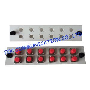 Fiber Optic Adapter Plate FC / UPC 12 Port White Color Suitable For Patch Panel
