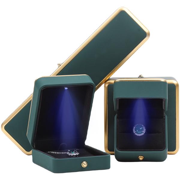 OEM Rectangle LED Jewelry Box Eco Friendly For Bracelet Necklace Earrings Ring