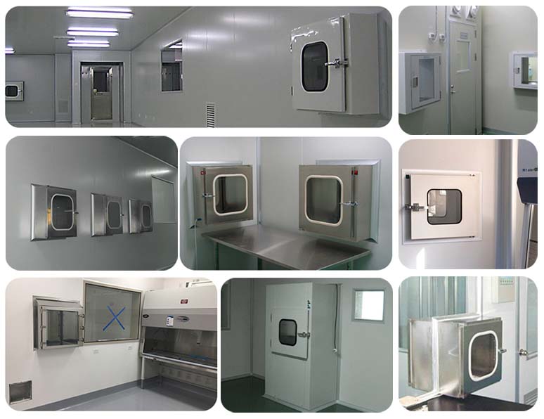 Stainless Steel Clean Room Pass Box UV Pass Through Box For Dust Free Room