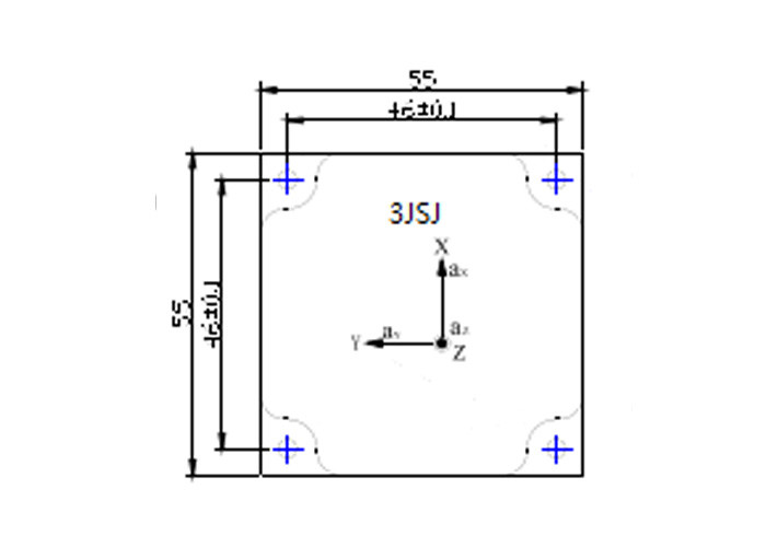Automobile Triaxial Acceleration Sensor , Accelerometer Impact Sensor