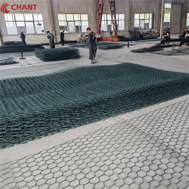 Heavy Zinc +Pvc Coated Galvanized Wire Mesh Stone Wall Gabion Basket 3*1*1meter