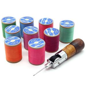 Polyester 0.8mm Flat Wax Thread for Hand Sewing Leather DIY Small Roll Manual