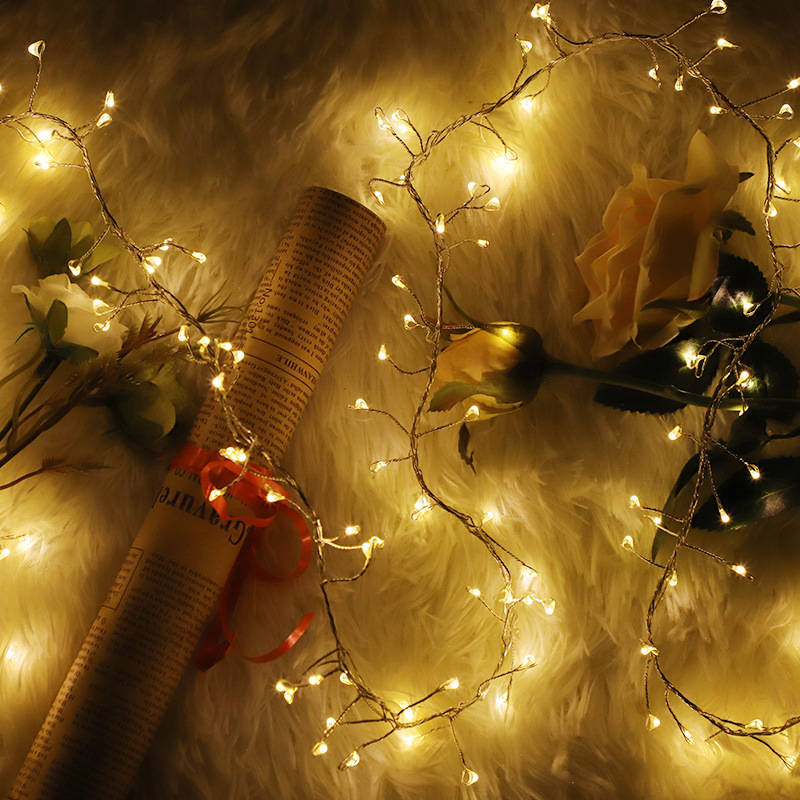 Led String Lights Copper Wire Starry Fairy Light Battery Operated Lights for Bedroom Christmas Parties Wedding Centerpiece Decor
