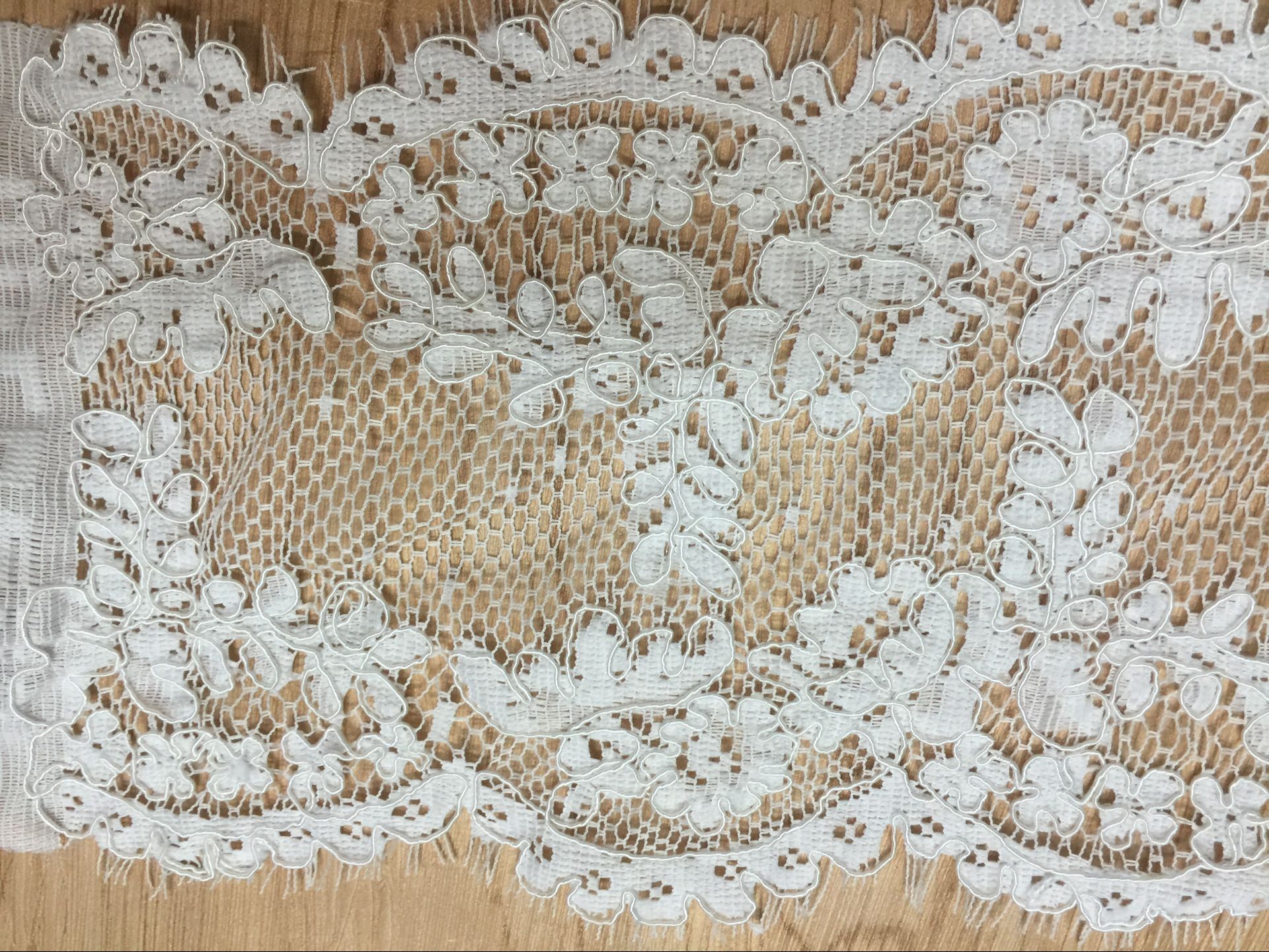 Jacquard Lace border for Wedding dress Cord lace edge in Ivory Color