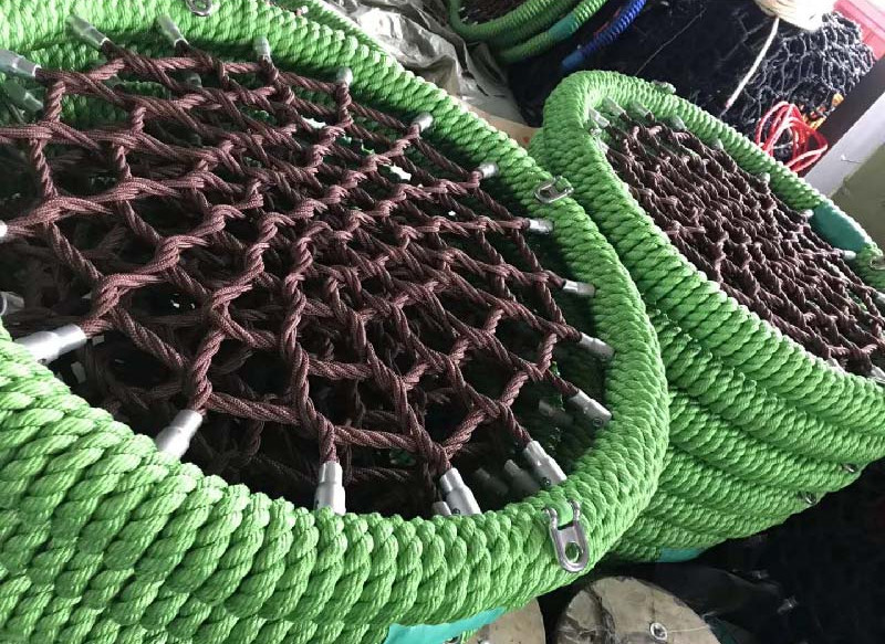 Outdoor Playground Kids Steel Wire Core Rope Basket Swing Net 1000mm Diameter