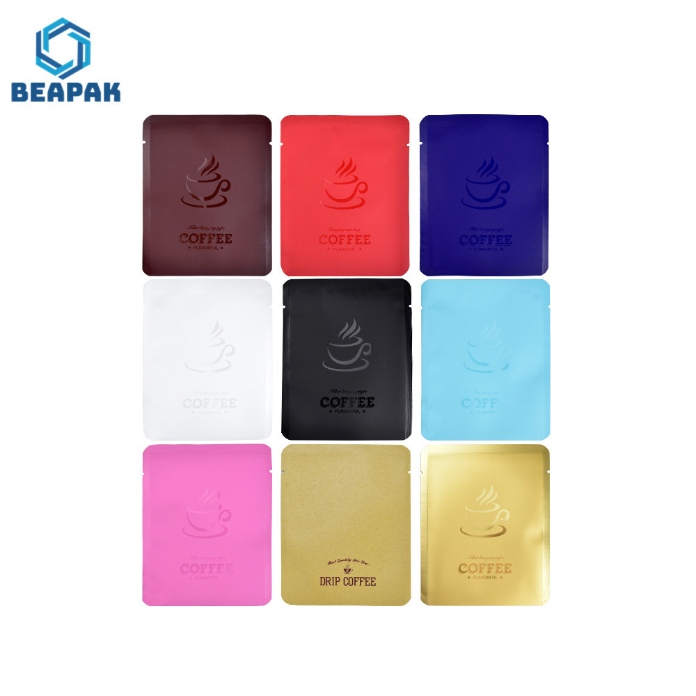 FDA Eco Hanging Ear Zipper Drip Coffee Filter Bags