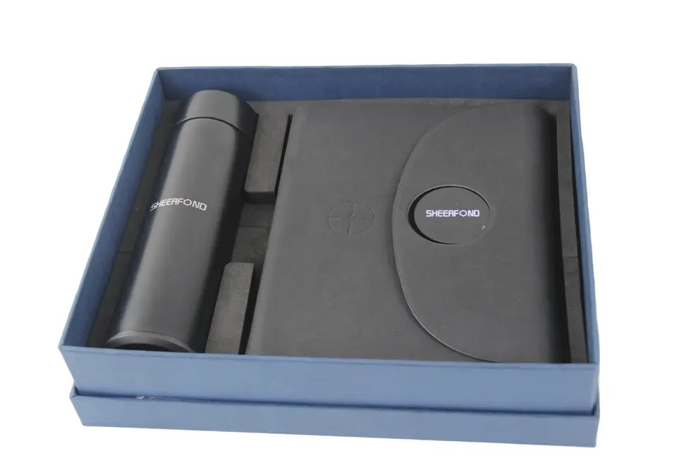 A5 Wireless Charging Notebook Corporate Gift Mug And Keychain Adapter