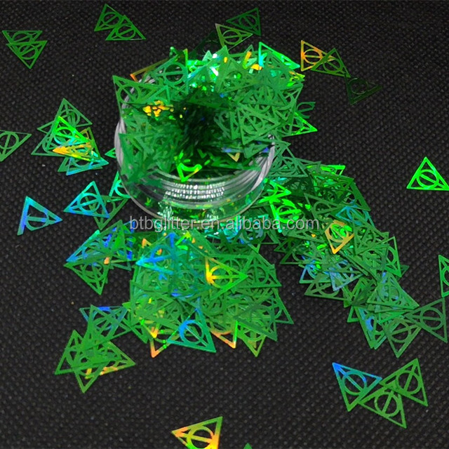 Stock of PET-Friendly Harry and Potter Triangle Glitter in Eco-Friendly Material