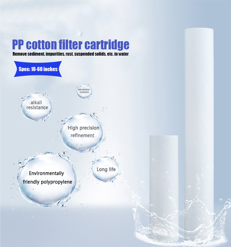 10 Inch 15W PP Sediment Mineral Water Filter Cartridge for Household Water Filtration