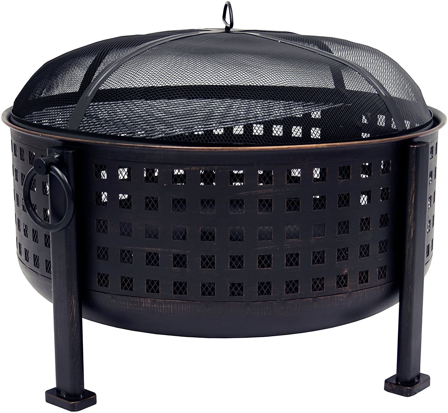 30 Inch 26.4 Pounds Portable Charcoal Fire Pit Outdoor Warming Bbq